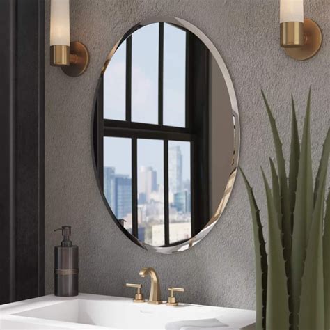 metal frame oval mirror with bracket|wall mounted oval mirror.